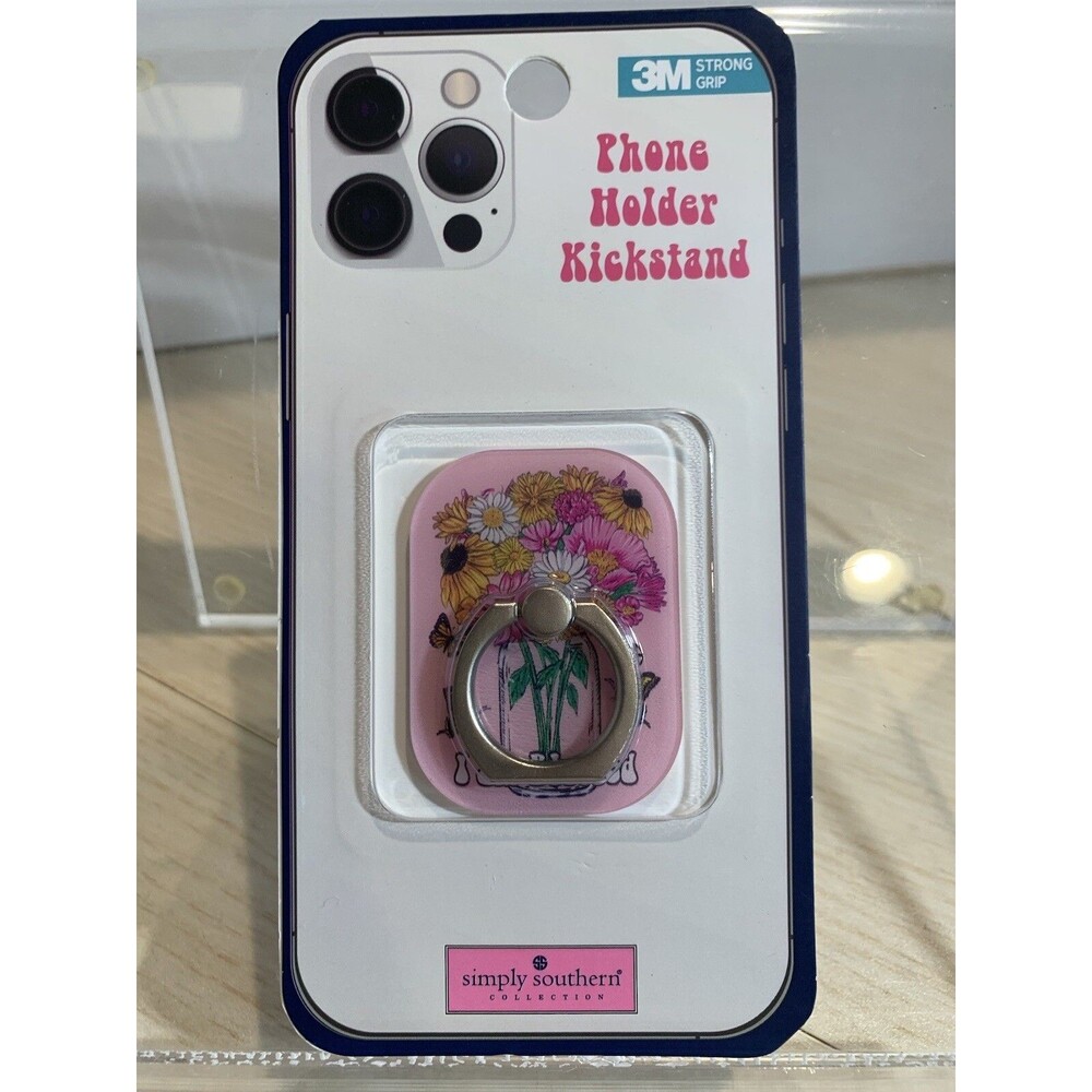 NIB Simply Southern Universal Phone Holder Kickstand "I am Blessed" Floral